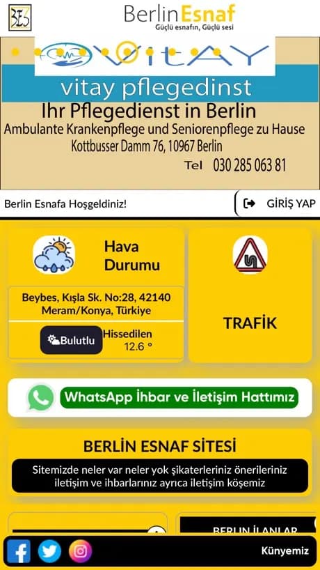 Berlin Esnaf ekran görüntüsü