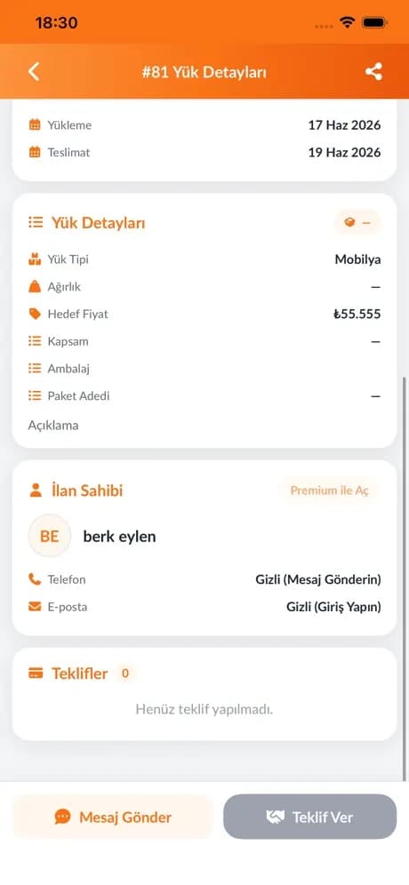 HemenX Nakliye ekran görüntüsü