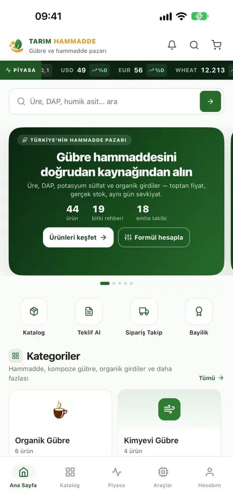 Tarım Hammadde ekran görüntüsü