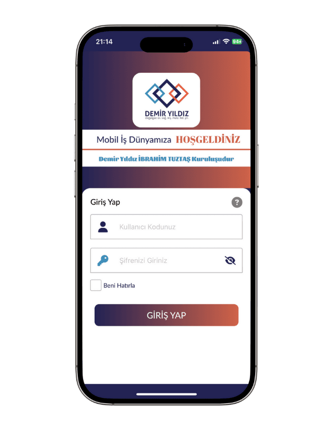 Demir Yıldız Doğalgaz – B2B Mobil Uygulama ekran 6