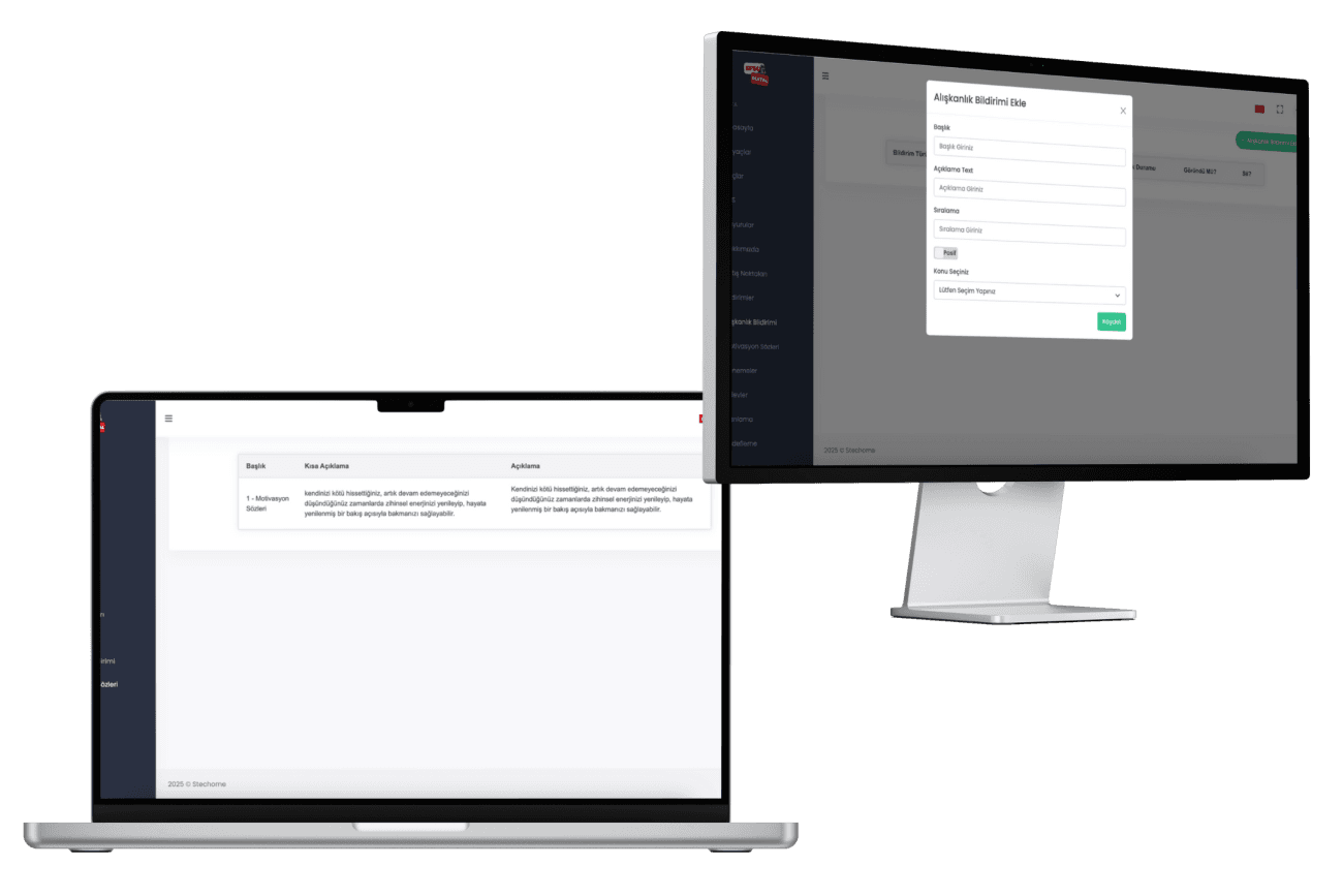 EfsoKoç Dijital – Eğitim Web Paneli ekran 2