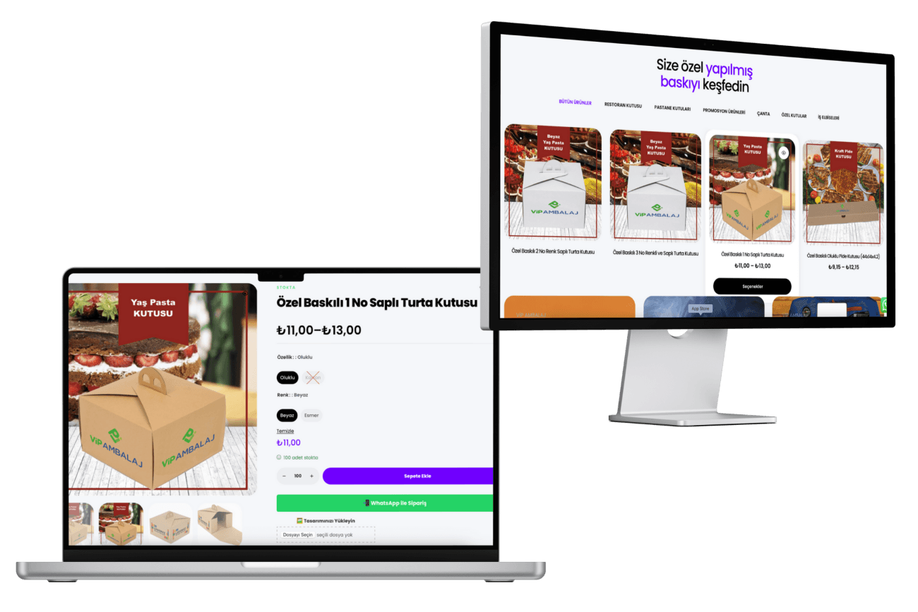 Vip Ambalaj – E-Ticaret Web ekran 3