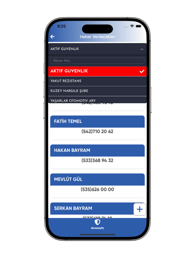 Aktif Güvenlik – Alarm Mobil Uygulama ekran 10