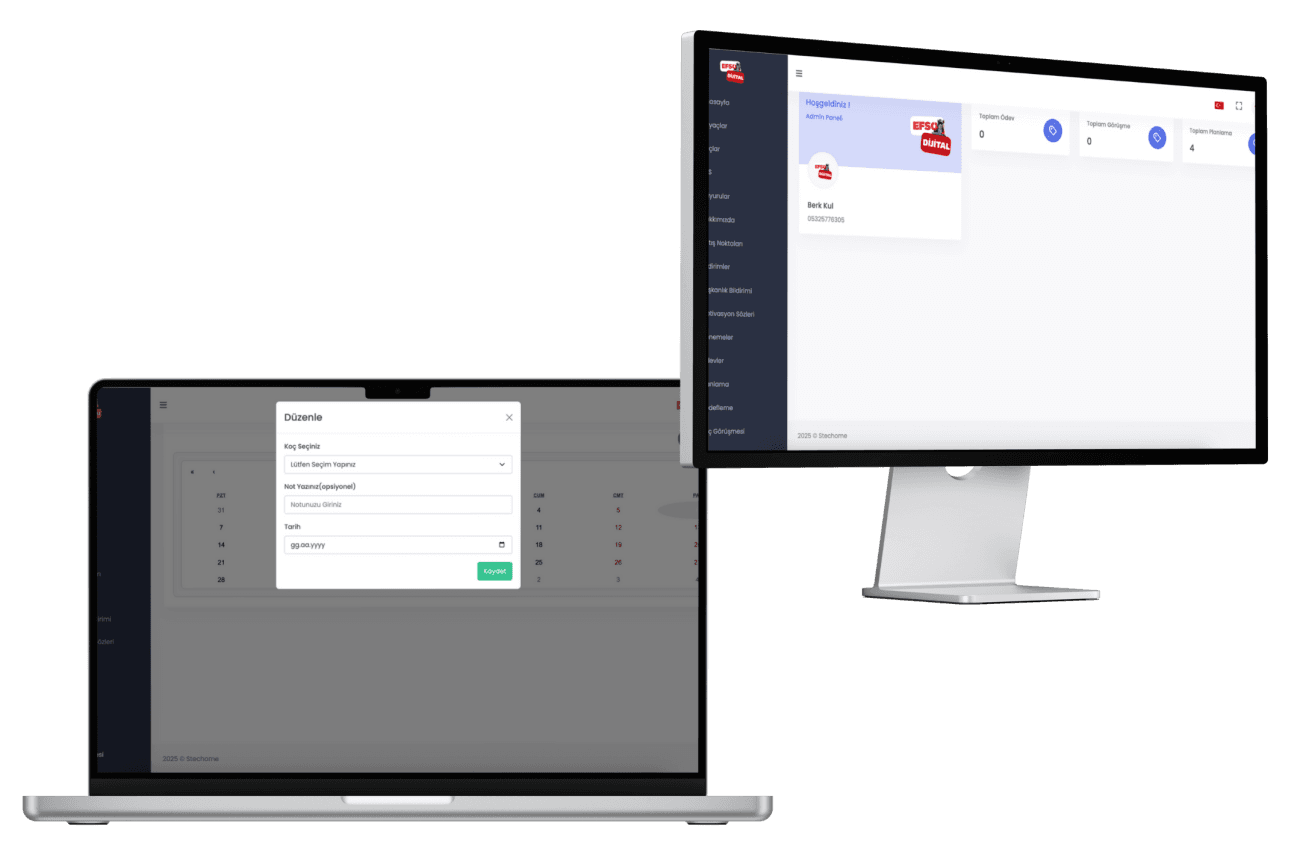 EfsoKoç Dijital – Eğitim Web Paneli ekran 4