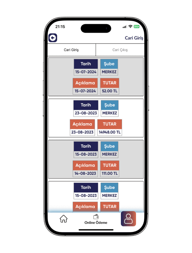 Demir Yıldız Doğalgaz – B2B Mobil Uygulama ekran 3