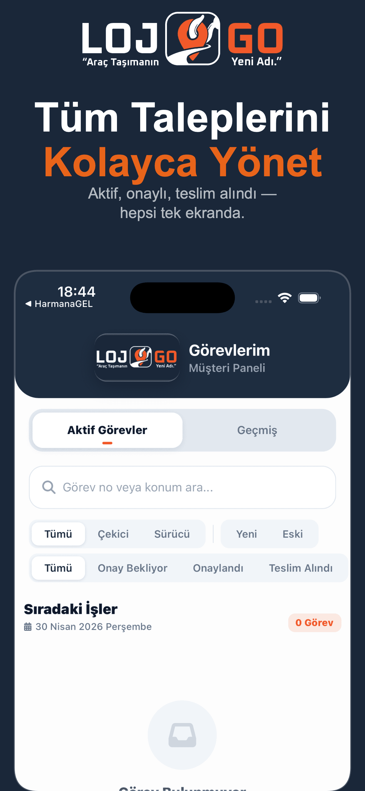 Lojgo – Lojistik APP ekran 3