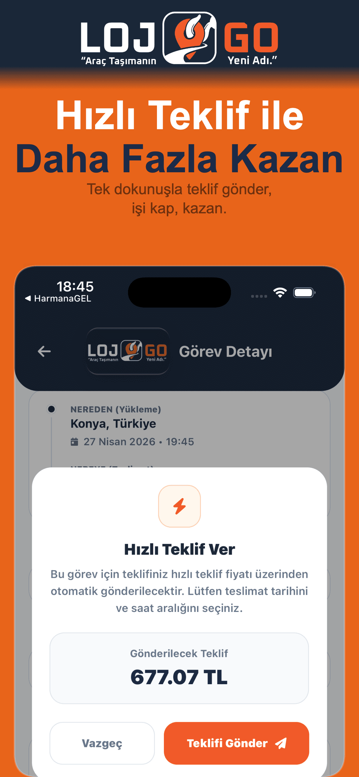 Lojgo – Lojistik APP ekran 6