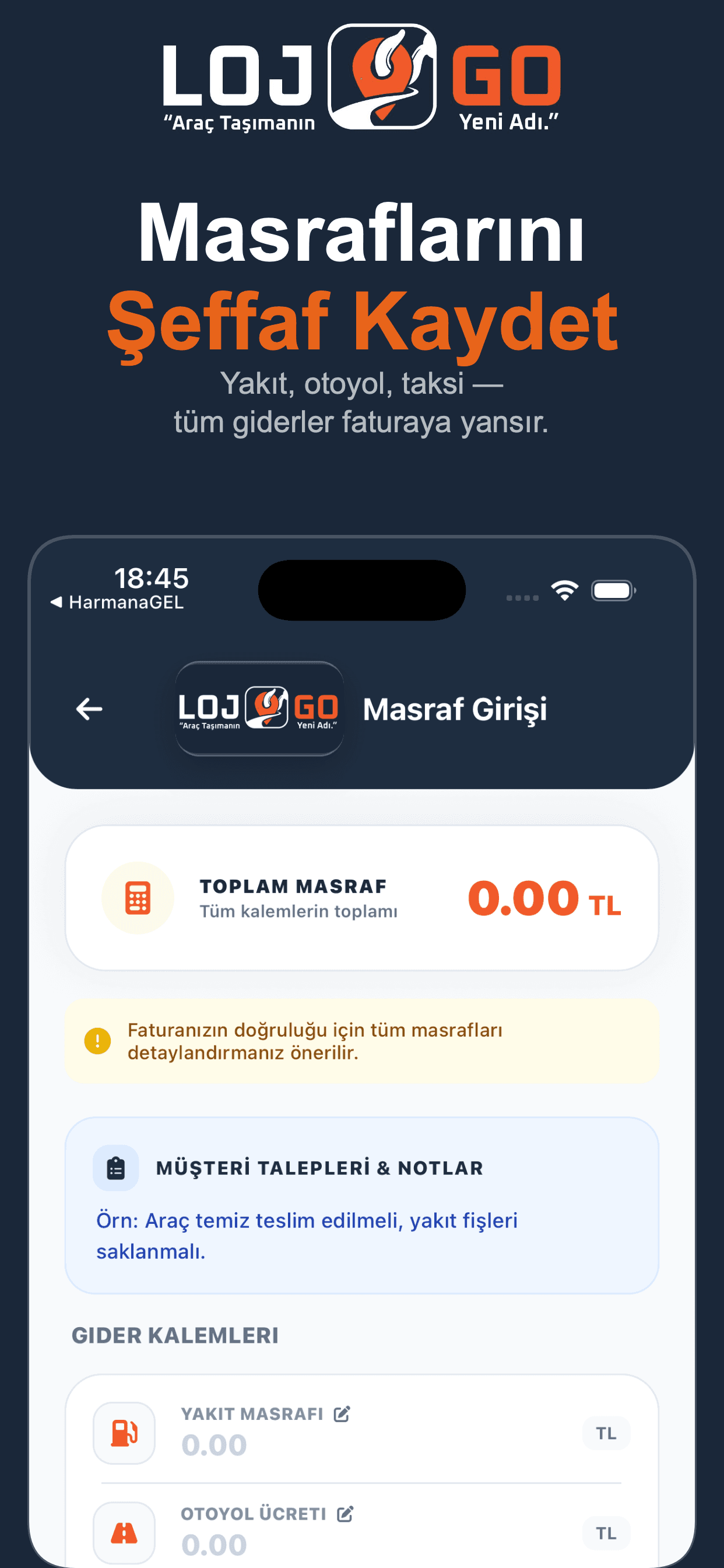 Lojgo – Lojistik APP ekran 7