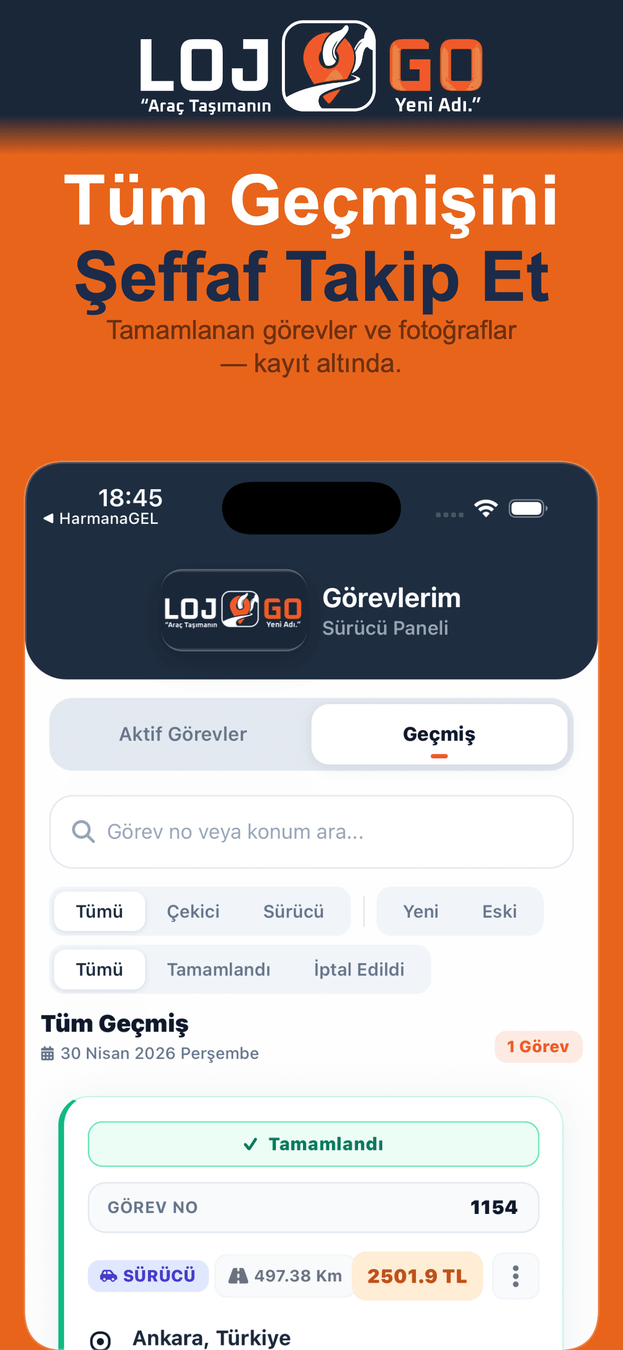 Lojgo – Lojistik APP ekran 8