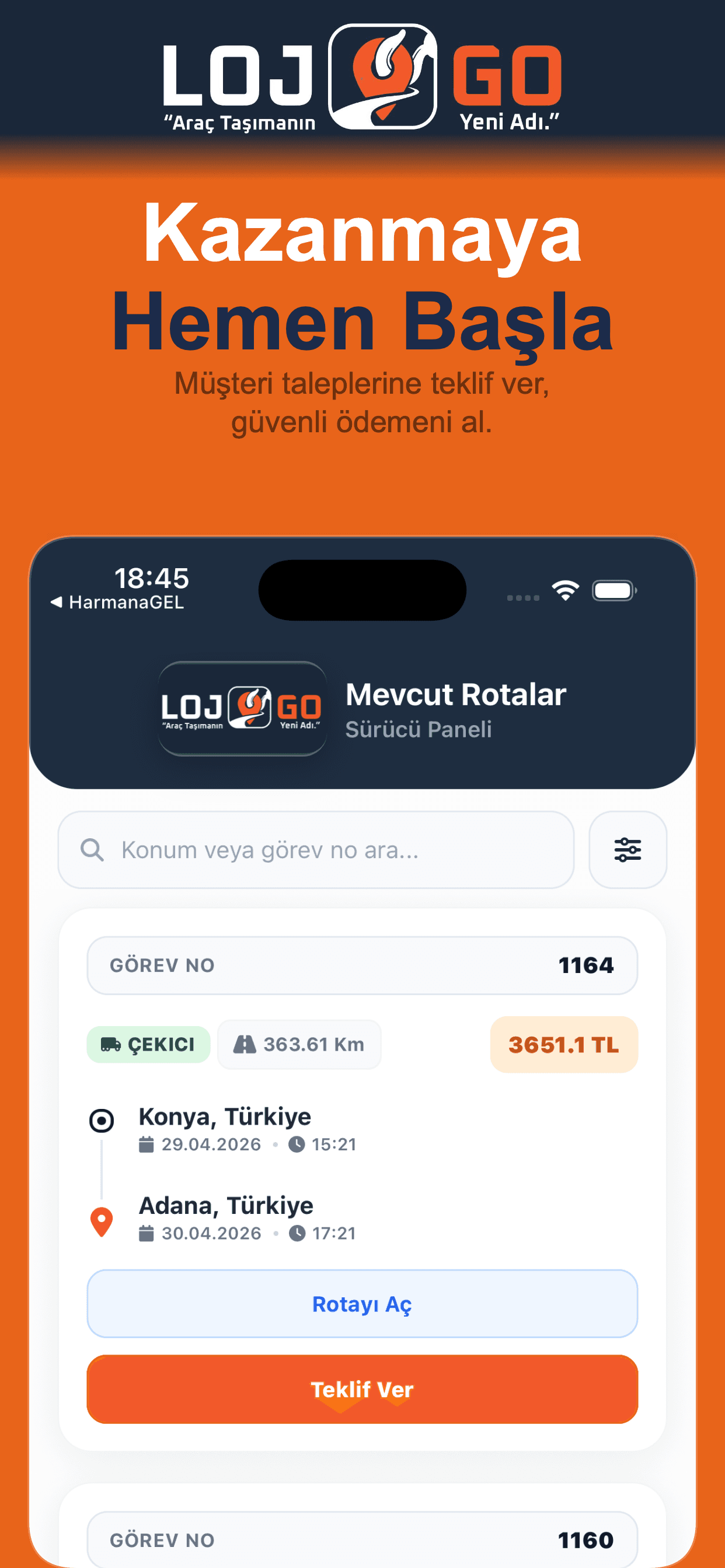 Lojgo – Lojistik APP ekran 10