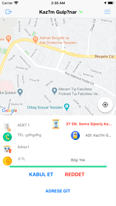 Delivery App ekran 2