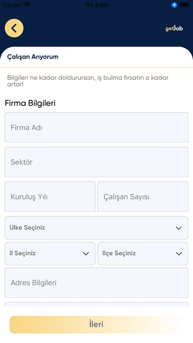 Get Job ekran 2