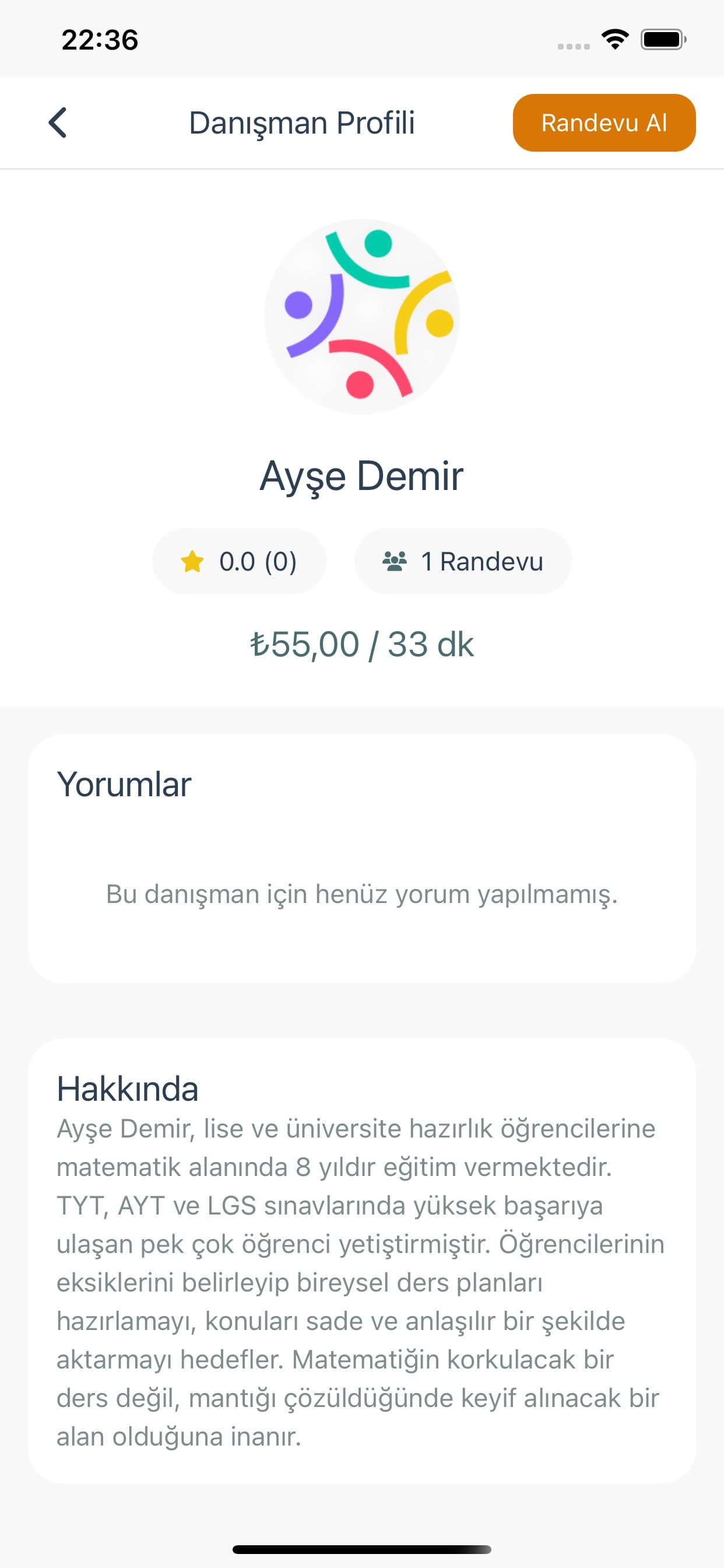Danışmana Sor ekran 2