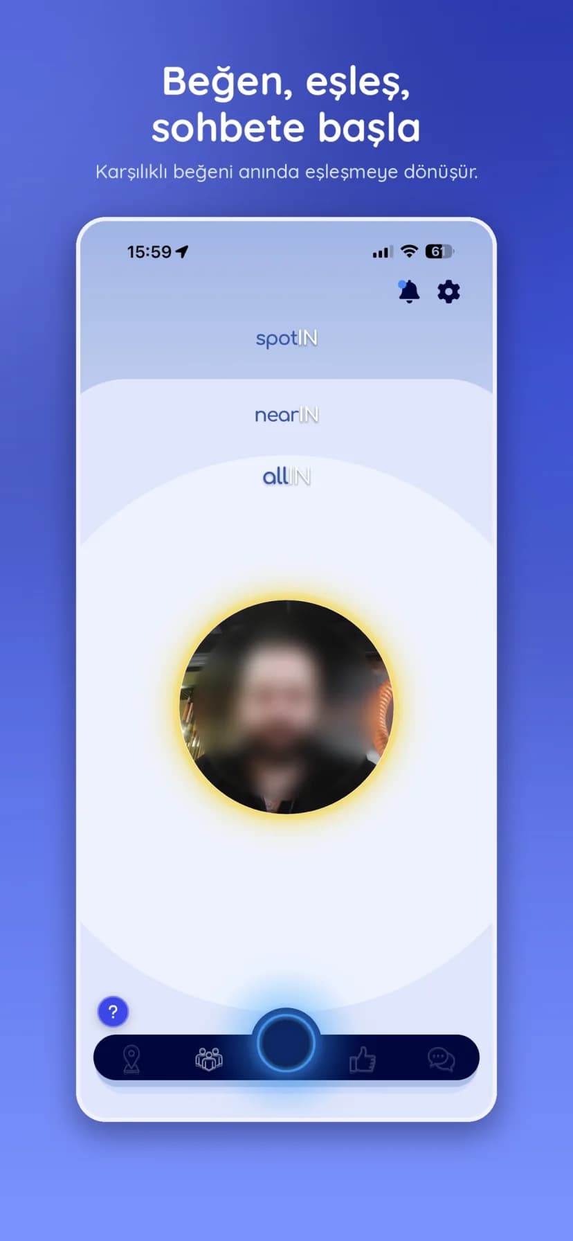 seendIN – Konum ve Selfie Tabanlı Tanışma Uygulaması ekran 3
