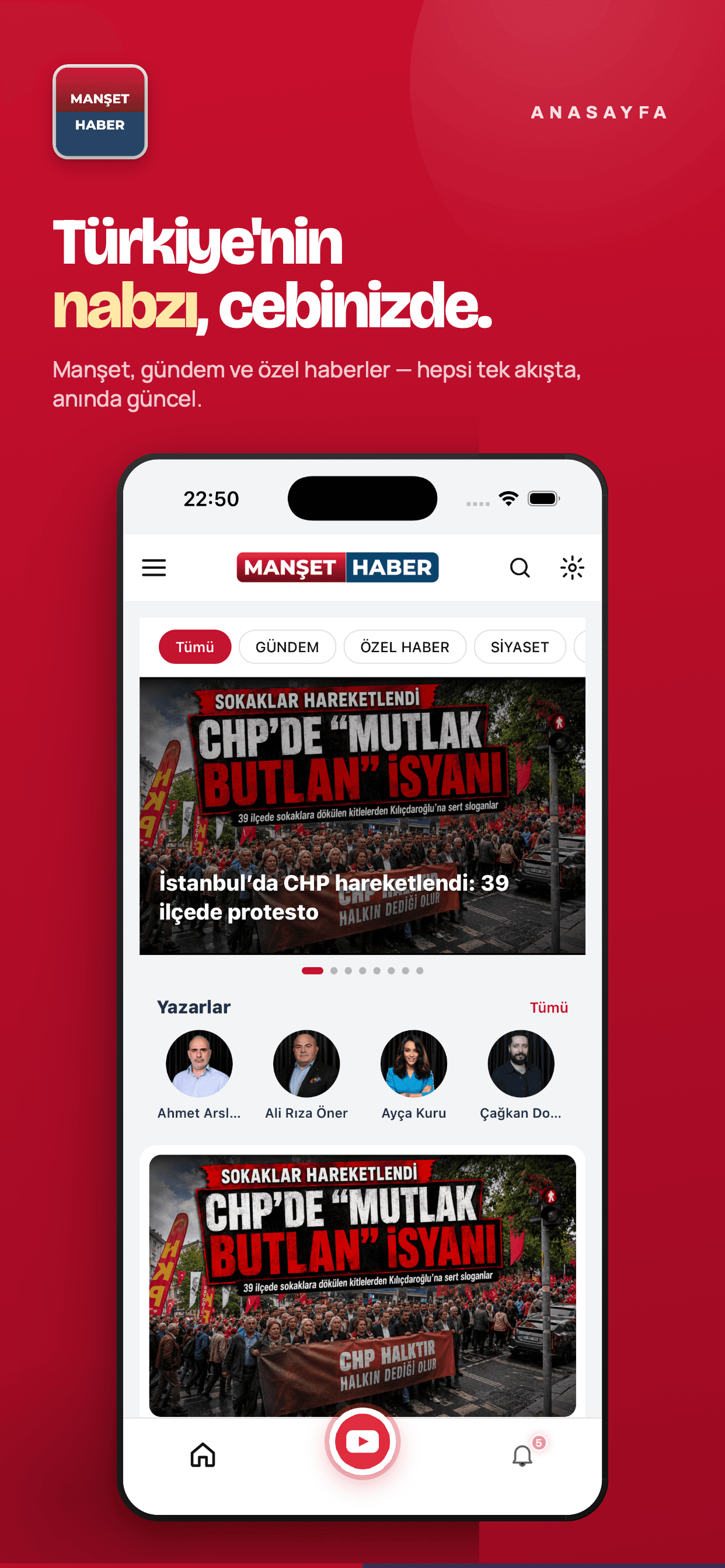Manşet Haber – Haber Uygulaması