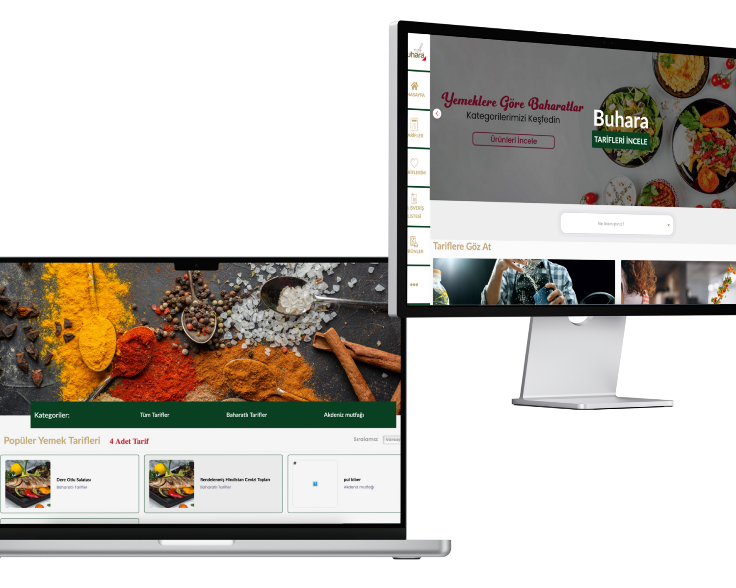Web yazılım ve panel sistemleri örneği – butik yazılım ajansı Ankara - Buhara Baharat